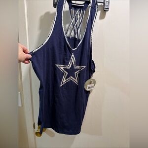 Women's Navy Star Tank Top